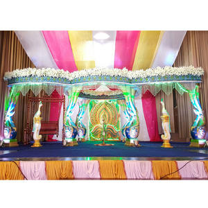 Mandap con Temática de Pavo Real para Bodas en Sri Lanka, Mandap de Pavo Real para Bodas del Sur de Asia, Mandap de Pavo Real Colorido para Bodas en Australia - Product Image 1