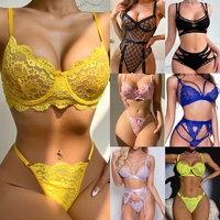 Vente directe usine – Lingerie féminine en dentelle à trois points révélant la poitrine, grande taille, sexy et de haute qualité