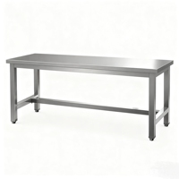 Table de préparation en acier inoxydable personnalisable de haute qualité, établi de cuisine commercial en acier inoxydable pour couper la viande