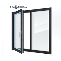 Fenêtres à battants en aluminium à simple vitrage insonorisées, design moderne et personnalisé, style français, pour maison et balcon
