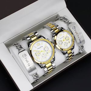 Couple <b>Watches</b> for Men and Women Stainless Steel Bracelet Quartz <b>Watch</b> <b>Set</b> - Product Image 4