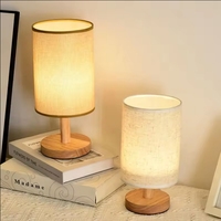 Lampe de table moderne en tissu de chanvre avec prise directe usb option lampe à led maison chambre utilisation chanvre nature couleur led veilleuse lampe de table