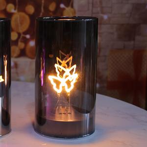 Artículos Populares: Lámpara LED de Neón Blanco Cálido de 8*15cm, de Madera, Cobre y Plástico, para Mesita de Noche, Escritorio, para Navidad y Sala de Estar - Product Image 4