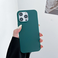 Coque de téléphone en TPU souple antichoc de haute qualité, couleur unie mate, pour iPhone 11 12 13 15 14 16 Pro Max