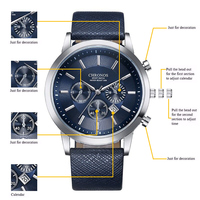 CHRONOS Jam Tangan Pria Jam Tangan Kuarsa Bisnis Olahraga Pria Jam Kulit Jam Tangan Kasual Jam Tangan Pria