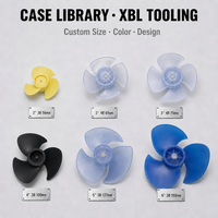 Baling-baling Kipas Sirkulator Udara OEM Kustom, Impeller Cetakan Injeksi PC PP 24-220mm untuk Kipas Menara, Kipas Berdiri, dan Kipas Genggam