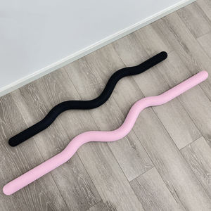 MD15lb 25lb Bodybuilding Lifting Ergonomic <b>Strength</b> <b>Training</b> Custom Logo Silicone Durable Fitness Curl Yoga Pilates Barbell Beam - Product Image 1