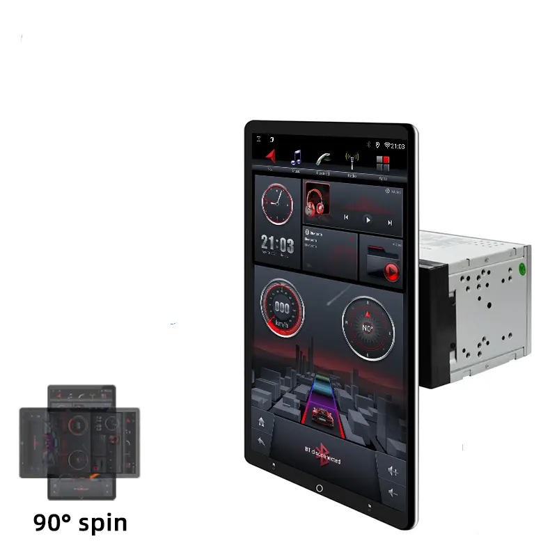 High Quality Android 12 13.3inch 360 Degrees 2 din Car Radio 8+256G Android Player Autoradio Carplay DSP 2K Car screen