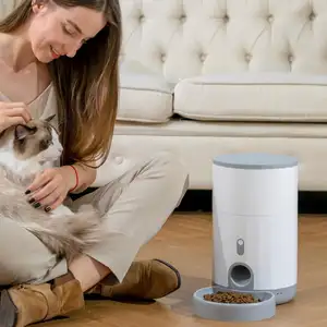 Alimentador automático do cão e distribuidor do alimento do gato Câmera do monitor do gato e do cão com app, conexão interna da câmera do animal de estimação via WiFi