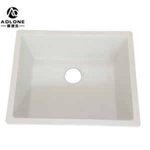 Évier de cuisine moderne à bol unique conçu en usine Pierre de quartz en granit noir Équipement de cuisine de qualité supérieure - Product Image 1