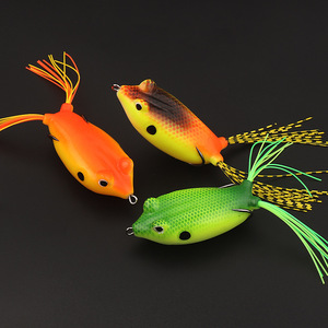 Direct usine, Leurre 14g 7.5cm pour pêche au Blackfish, type grenouille de simulation qui rebondit sur l'eau, avec yeux de grenouille 3D et paillettes très brillantes - Product Image 4