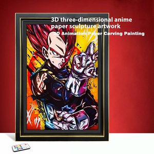 Anime Dragon Ball Son <span class=keywords><strong>Goku</strong></span> Vegeta Marco <span class=keywords><strong>de</strong></span> imagen estéreo 3D artesanías <span class=keywords><strong>de</strong></span> papel 35x29cm blanco venta al por mayor decoración <span class=keywords><strong>de</strong></span> luz colgante <span class=keywords><strong>de</strong></span> dibujos animados - Product Image 2