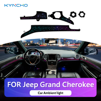 Kit d'éclairage ambiant LED pour voiture KYNCHO pour Jeep Grand Cherokee, 64 couleurs, contrôle par application Bluetooth, symphonie, éclairage intérieur automobile 12V