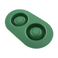 Mangeoire double pour chat et chien en acier inoxydable, écologique, OEM ODM, anti-déversement, antidérapante, avec tapis de léchage en silicone, pour usage extérieur