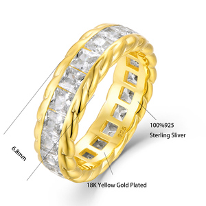 Gioielli in Argento 925 con Diamante Moissanite, Anello di Fidanzamento per Uomo e <span class=keywords><strong>Donna</strong></span>, Gioielleria Fine Personalizzabile, Accessori di Lusso per Uomo - Product Image 2