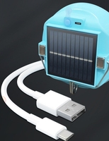 Lampe solaire à LED TSINYE, rechargeable, lampe d'urgence extérieure, ampoules solaires rechargeables avec panneau, lampe de camping