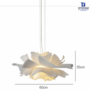 Nordique hôtel Restaurant maison nordique décoration haute qualité fer acrylique lustre chambre moderne fleur suspension lampe