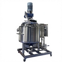 Homogeneizador Automático de Acero Inoxidable 304/316, Mezclador de Doble Camisa de 1000L, Bomba Agitadora, Control PLC, Alta Precisión, Químico