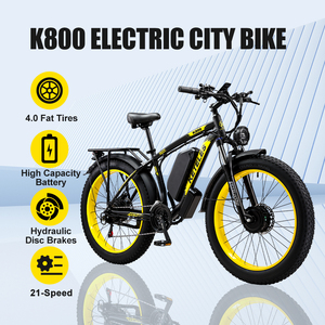 Bicicleta Eléctrica de Montaña <span class=keywords><strong>Keteles</strong></span> K800 con Cuadro de Aleación de Aluminio, Llantas Gruesas de 26 Pulgadas y Amortiguación - Product Image 6
