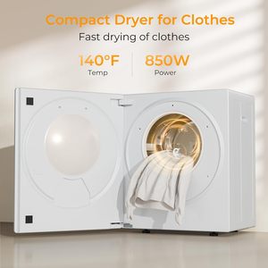 Secadora de Ropa Portátil EUHOMY 850W, Compacta y Ventilada, con Panel Táctil LCD y 4 Modos para Uso Doméstico - Product Image 3