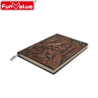 Ensemble de papeterie imprimé A5 avec couverture en cuir 3D, ensemble cadeau artistique, carnet de notes, journal, agenda