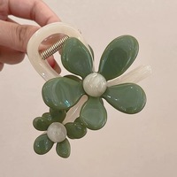 Pince à Cheveux Fleur Coréenne Élégante et Tendance pour Femmes et Filles – Grande Pince Requin Florale – Accessoire de Mode pour Cheveux – Fournisseur d'Usine