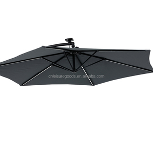 Zuplon — parapluie Patio avec lumières, parapluie d'extérieur pour le jardin en porte-à-faux, grande taille, Led - Product Image 4