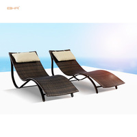 BHR-mobilier extérieur bali, côté piscine, rotin, lit en osier, salon de jardin, mobilier chinois, chaise de piscine pour deux personnes