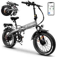 Bicicleta eléctrica de 20x4,0 ruedas, Motor sin escobillas de 48V y 500W, llanta ancha, plegable, almacén de EE. UU./UE