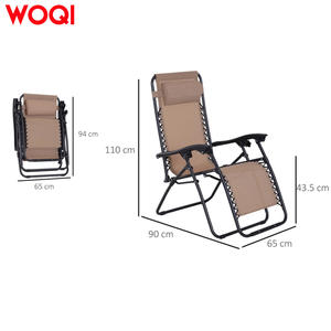 Silla Reclinable Plegable Portátil Woqi para Exteriores, 65x90x110 cm, Tela Oxford, para Camping, Pesca y Senderismo - Product Image 1
