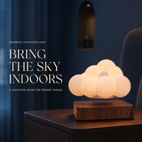 Lampe à lévitation magnétique de luxe en forme de nuage ABS pour la décoration intérieure, veilleuse LED pour la maison et le bureau