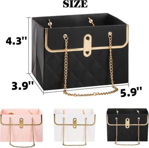 Hoa Quà Tặng Túi Bó Hoa Cưới Hộp Hoa Với Xử Lý Hộp Cho Sắp Xếp Gói Quà Tặng Túi Hoa Túi Xách Cho Sinh Nhật - Product Image 2