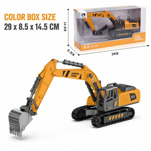Modèle d'excavatrice sur chenilles en alliage moulé sous pression à l'échelle 1:32, véhicule de construction à friction, équipement lourd, cadeau pour enfants - Product Image 6