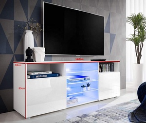 Meuble multimédia de télévision, <span class=keywords><strong>étagère</strong></span> moderne à LED, support pour meuble de divertissement - Product Image 2