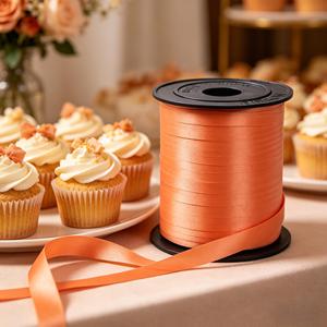 Nastro decorativo arancione Cinta Naranja 450M in poliestere di alta qualità, confezione da 3 pezzi. - Product Image 5