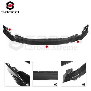 Lame Avant de Type R44 en Fibre de Carbone Sèche, Séparateur de Lèvre de Pare-Chocs Avant, Spoiler de Menton pour <span class=keywords><strong>BMW</strong></span> M3 G80 G81 M4 G82 G83 - Product Image 2