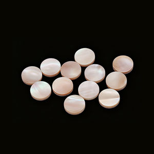 Conchas Marinas Naturales al por Mayor, Planas, Redondas, de Nácar Rosa, Gemas Sueltas para la Fabricación de Joyería DIY - Product Image 1