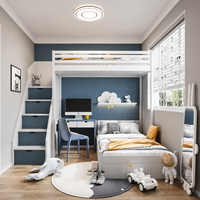 Ensemble de meubles de chambre d'enfant en bois scandinave moderne, lit superposé personnalisé, armoire, bureau d'ordinateur, armoire de rangement, pour garçons, hôtel