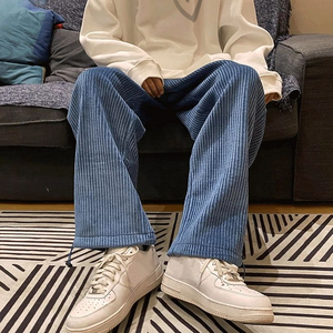 <strong>Men</strong> Baggy <strong>Classic</strong> Style Casual Pants Loose Straight Pants <strong>Corduroy</strong> <strong>Trousers</strong> - Product Image 1