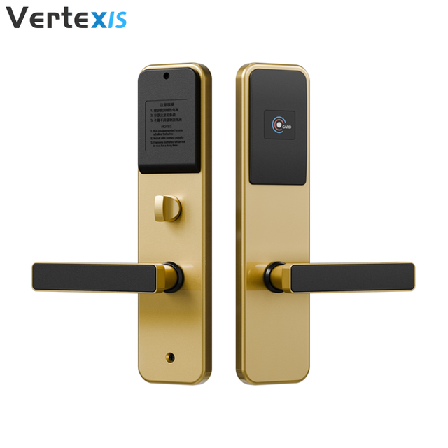 Vertexis RFID WiFi Cloud Hotel Door Lock Key Card Encoding Property Management System for Hotels Apartments Carbon Steel