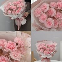 Buket Bunga Anyelir Awet Gaya Kartun Kecil Bunga Buatan Sabun Beraroma Hadiah Hari Ibu Ulang Tahun
