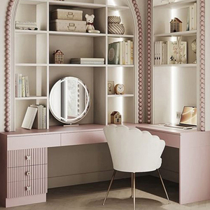 <span class=keywords><strong>Dressing</strong></span> ouvert moderne de luxe léger sur mesure pour chambre de fille – Armoire de rangement multifonctionnelle grande capacité de qualité supérieure - Product Image 5