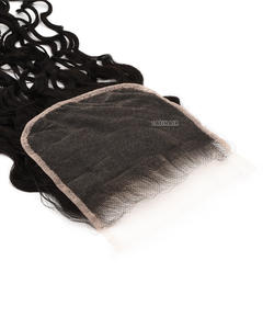 5*5 Extensions de cheveux humains brésiliens Remy non traités vague d'eau HD fermeture à lacet partie libre transparente couleur naturelle - Product Image 2