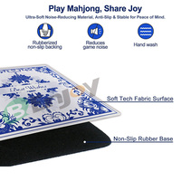 Vente chaude Tapis de table de mahjong portable personnalisé de qualité supérieure en fibre de polyester Tapis de bureau de poker Texas Hold'em Antidérapant Tapis de mahjong en néoprène