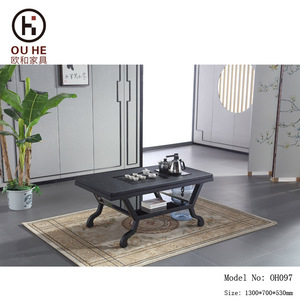 โต๊ะน้ำชาเหล็ก Ou He รุ่น Oh097 ขนาด 1300x700x530 มม. สไตล์โบราณ สำหรับห้องนั่งเล่น - Product Image 1