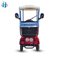 Holladay Promotion Chariot de golf électrique 4 roues avec panier de chargement, freinage automatique et essuie-glace, Scooter électrique 4 roues, Autonomie 40 km