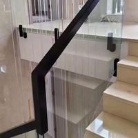 Rampe en verre réglable en acier inoxydable à fixation latérale pour escalier, pour monter des balustrades en verre de balcon