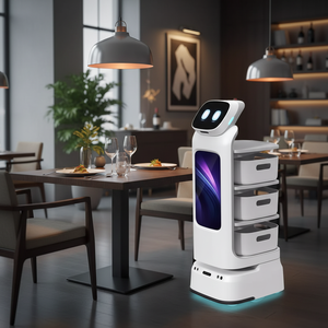 <span class=keywords><strong>Robot</strong></span> de livraison de nourriture autonome avec navigation Lidar, silencieux, entièrement automatique, <span class=keywords><strong>assistant</strong></span> de service pour restaurant, hôtel, café - Product Image 2