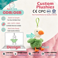 Peluche Canard Parlant Personnalisée Sans Minimum de Commande, Douce et Moelleuse pour la Saison des Fêtes, Faible MOQ