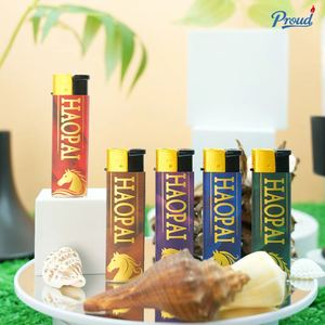 Briquet à flamme jet coupe-vent personnalisé avec logo OEM - Corps en plastique durable, rechargeable, prix de gros direct usine - Product Image 3